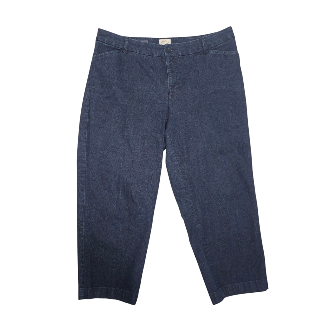 St. John's Bay Dark Blue Denim Capris Women's Size 16W